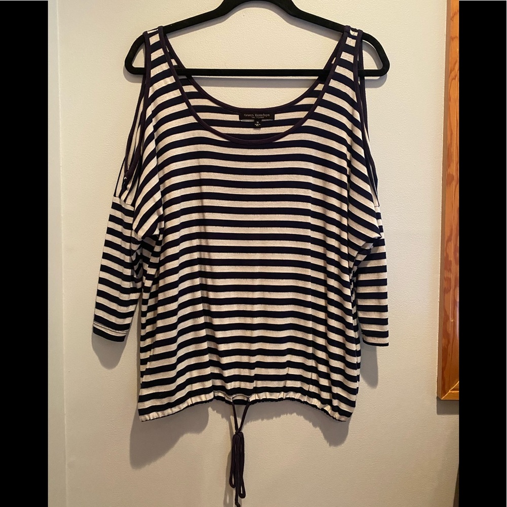 Green Envelope Los Angeles Striped Top